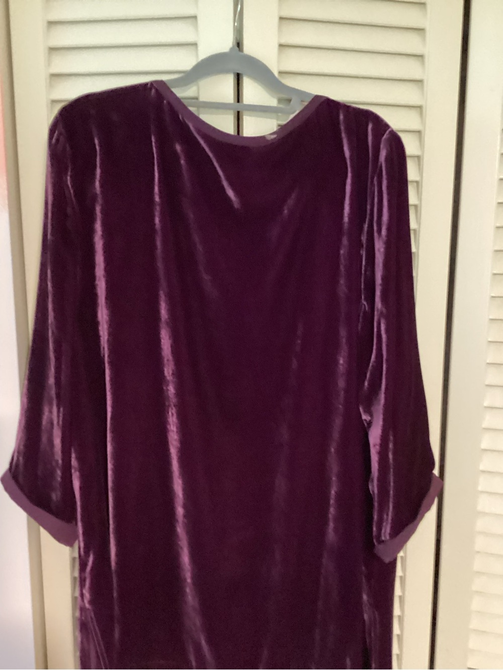 J. Jill Deep Plum Velvet Long Sleeve Tunic